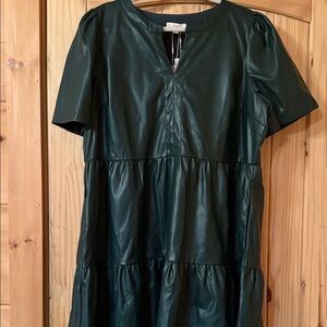 Dark Green Mini Dress